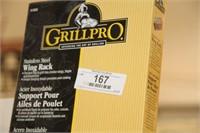 GRILLPRO STAINLESS STEEL WING RACK
