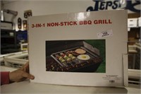 3 IN 1 NON-STICK BBQ GRILL (NEVER USED)