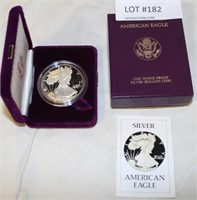1986-S AMERICAN EAGLE SILVER PROOF DOLLAR W/BOX