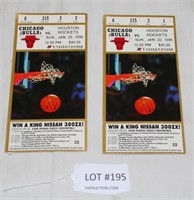 2 - 1995 BULLS VS. ROCKETS NBA GAME TICKETS