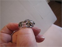 Fox or Kitty Cat Ring Size 9 Signed S925