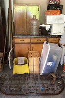 2 Door Cabinet, Workbench & Garage Items