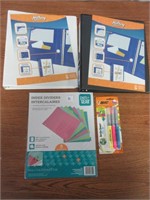 Binders Dividers And Highlighters -New