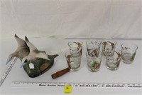 Ducks Unlimited Decanter,7 Wildlife Cocktail Glass
