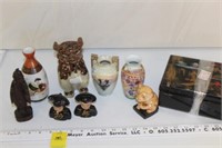Oriental Jewelry Box, Vase, Figurines&