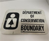 DEPT. OF CONSERVATION BOUNDARY SIGN