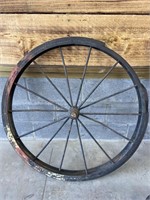 Old Steel Wheel- 36in *some rubber missing*