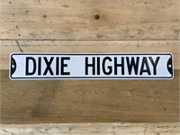 Dixie Highway Embossed Porcelain Sign