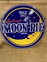 Embossed "Moon Pie" Metal Sign