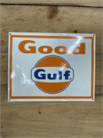 "Gulf" porcelain sign