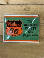 "Phillips 66" porcelain sign