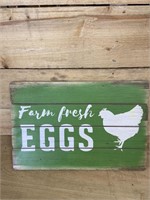 "Farm Fresh Eggs" wood sign