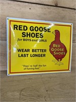"Red Goose Shoes" porcelain sign