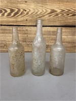 3 old bottles, all Bottles say Federal law forbids
