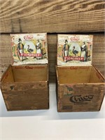 Lot of (2) Wooden Cigar Boxes