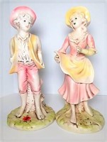 Pair of Gruppo Glazed Figurines