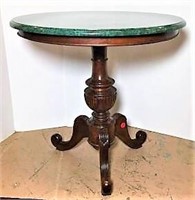 Green Marble Top Occasional Table