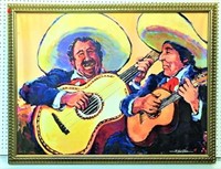 Mariachi Band Print on Canvas signed R. Kersten
