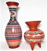 Glazed Mexico Pottery Vases