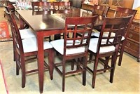 Pub Table with 6 Chairs