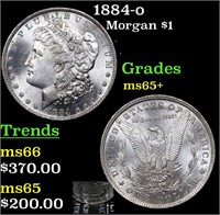 1884-o Morgan Dollar $1 Grades GEM+ Unc