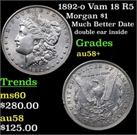 1892-o Vam 18 R5 Morgan Dollar $1 Grades Choice AU