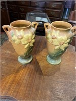 Pair Roseville vases