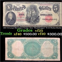 1907 $5 Large Size Legal Tender Note "Woodchopper"
