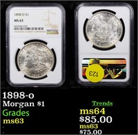 NGC 1898-o Morgan Dollar $1 Graded ms63 By NGC