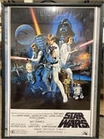 1977 original Star Wars poster 23 7/8 x 36 1/4
