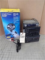 Car radios & 12v portable spot light