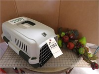 Live animal cat carrier  w/ fruit arrangement