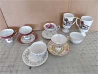 12pc. Cups and Saucers, Beer Mugs