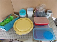 Large Box of Tupperware and Plastic Ware