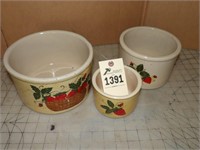 3pc: Vintage Decorative Strawberry Bowls