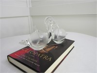 Cleopatra Book and Swan Oil Figurines