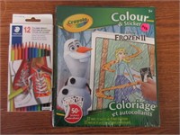 Coloring Book & Pencil Crayons