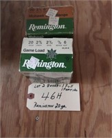 (2) boxes Remington 20 gauge shells.