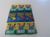 Paquets de cartes de Hockey encore sous emballage