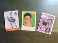 3x vieilles cartes de hockey année 50-60 Rod
