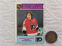 1975/76 TOPPS HOCKEY CARD #286 BOBBY CLARKE