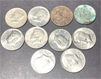 10 1974 Kennedy Half Dollars