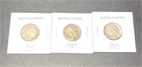 1929,1930,1934 Buffalo Nickels