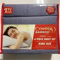 King 6pc Copper X  Bamboo Essence Sheets -