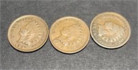 1898,1901,1907 Indian Head Cents
