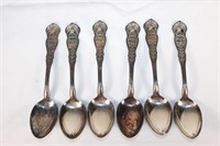 1915 Arkansas Set -6 Souvenir Eagle Series Spoons