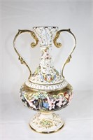 Vintage Capodimonte Vase with Cherubs