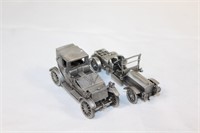 Danbury Mint Pewter Cars - 1907 & 1908