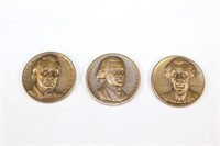 Trio- Presidentail Art Medals - Buchanan, Hancock