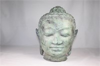 Vintage Large Copper Buddah Head Statue